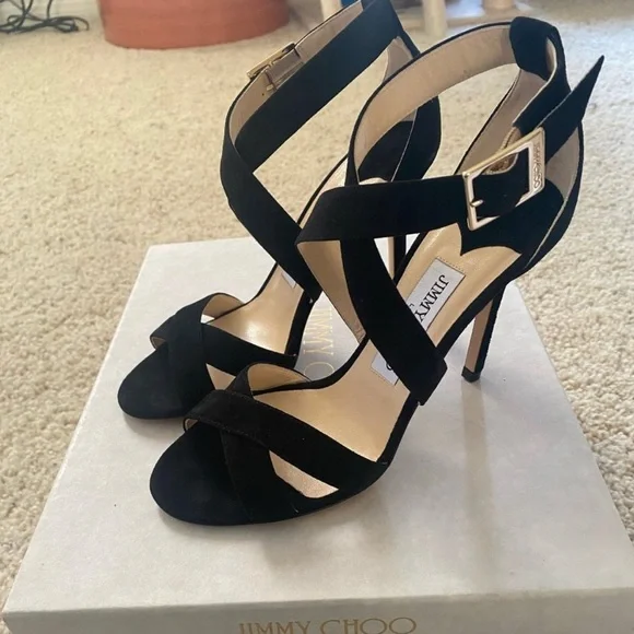 Jimmy choo Lottie Osue 028 black sandal size 37 - Picture 3 of 9